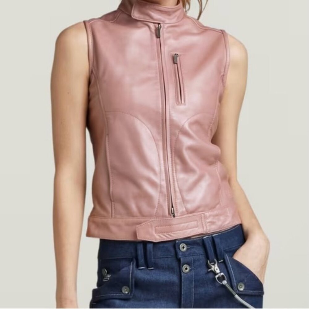 Gstar Genuine Leather Vest  ‎ Size Med